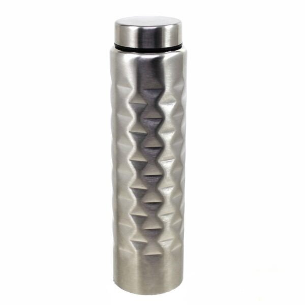 Diamond cut single wall fridge bottle on white background