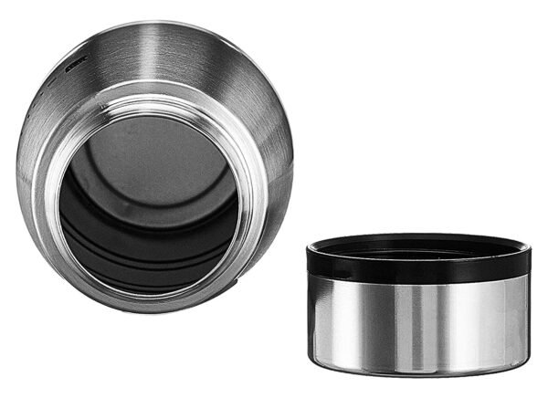 inner view of single wall water bottle on white background with opened lid