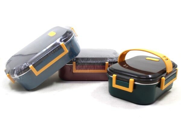 Available colors on insulated lunch box on white background