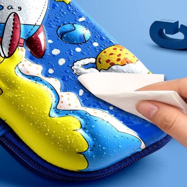 3D Character Printed Pencil Pouch for Girls & Kids | 22x9 Cm | Assorted Colors & Prints | P.P Packing - Image 4