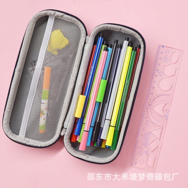 Showing inner area and some feature pencil pouch on decorative background