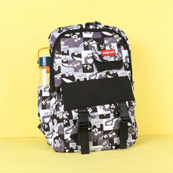 Satin Fabric Printed Backpack | for School & Travel | 42x35 Cm | Unisex | Assorted Colors | OPP Packing - Image 5