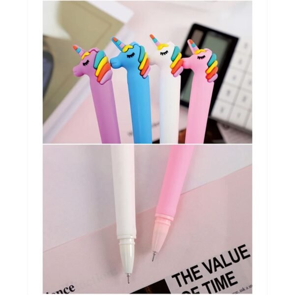 Unicorn head character pen and it's 0.5mm nib