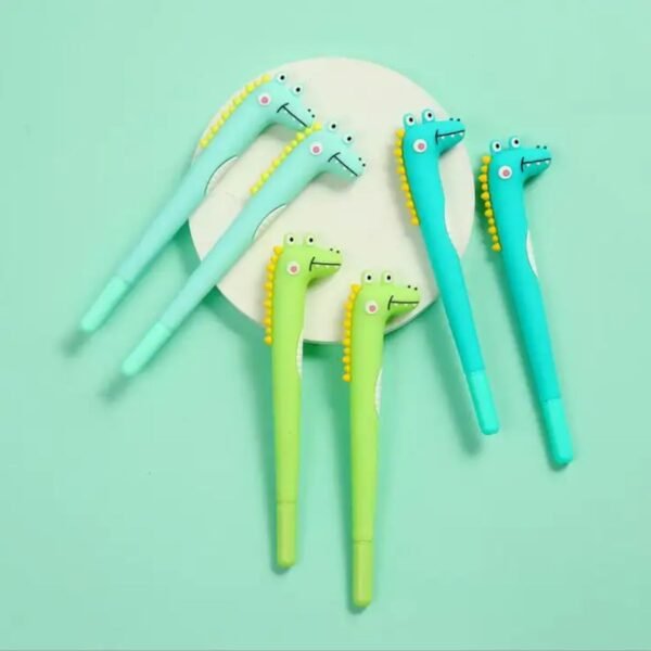 dino print silicone pen on decorative background