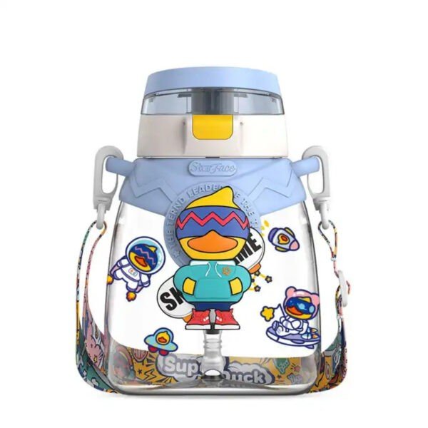 plastic kids sipper blue color on white background