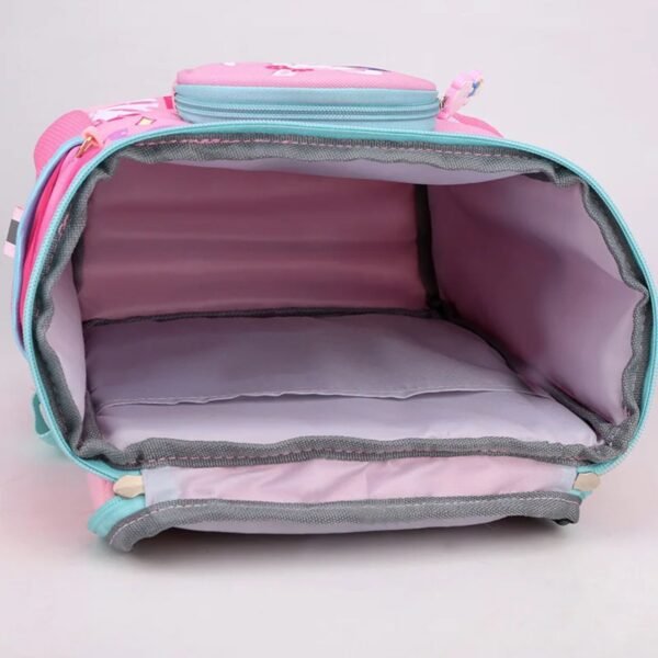 Showing inner compartment space on colorful background