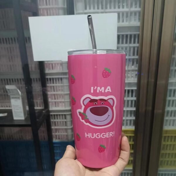 Korean Style Coffee Mug with Steel Straw | 304 Stainless Steel | Insulation | Airtight & Leak-Proof |600 Ml | Assorted Colors | Box Packing - Image 5
