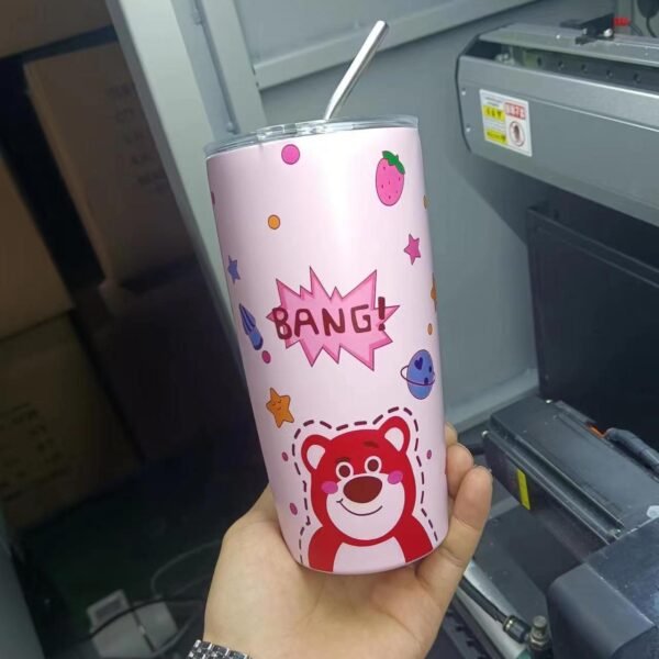 Korean Style Coffee Mug with Steel Straw | 304 Stainless Steel | Insulation | Airtight & Leak-Proof |600 Ml | Assorted Colors | Box Packing - Image 6