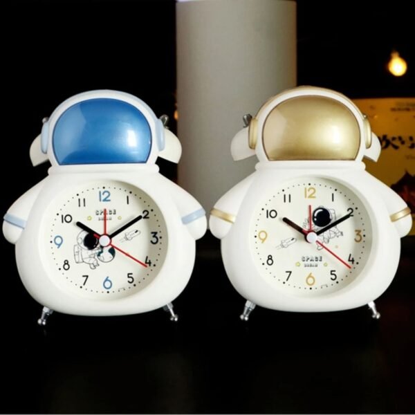 Children's Astronaut Design Alarm Clock Light with Stand | Battery | Timing Functional | Assorted Colors | Box Packing | - Image 6
