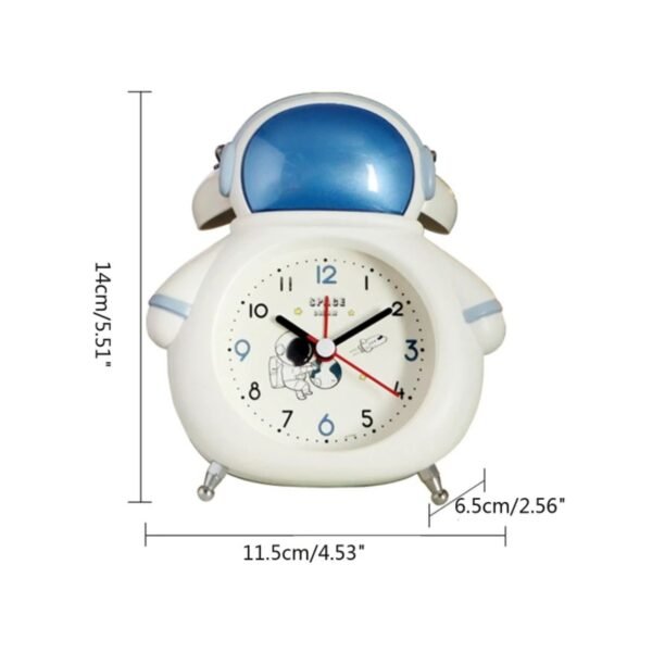 Children's Astronaut Design Alarm Clock Light with Stand | Battery | Timing Functional | Assorted Colors | Box Packing | - Image 2