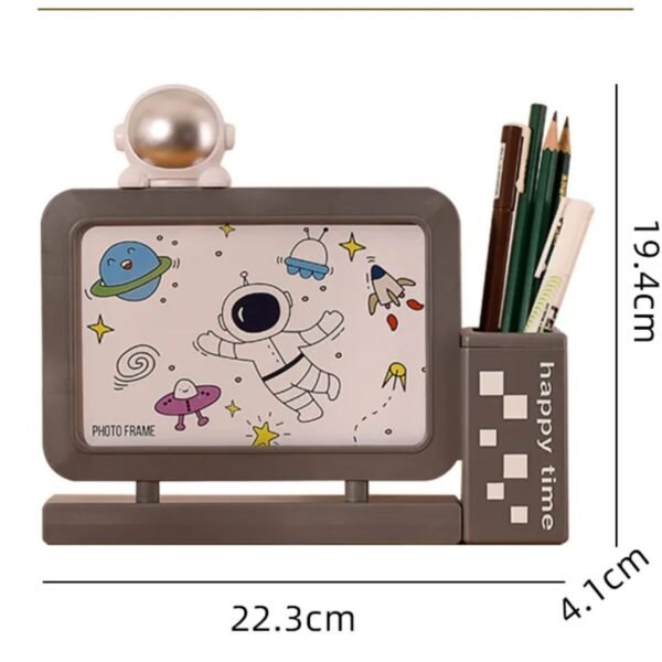 Astronaut Photo Frame with Pen Stand for Kids and Adults | Photo Frame | Assorted Colors | Box Packing - Image 4