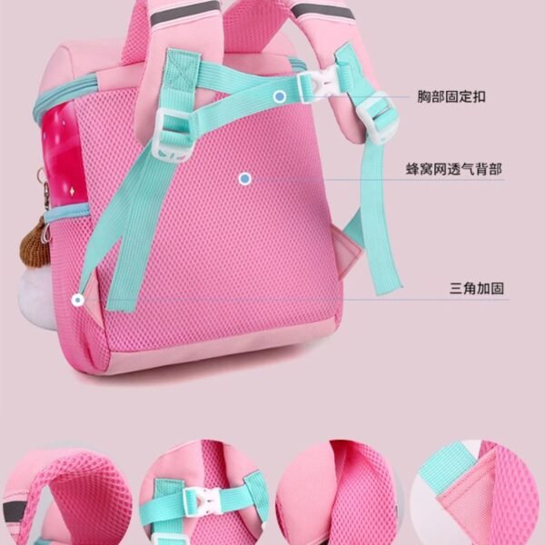 kids school bag on colorful background