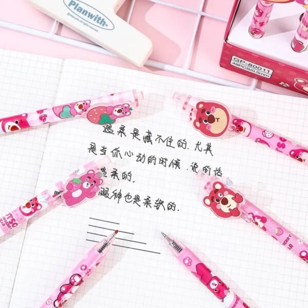 Korean style pen on decorative background