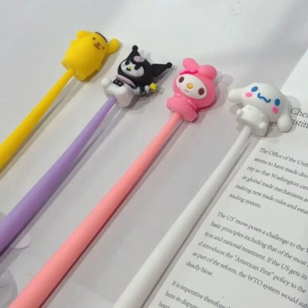 Kawaii head pen on white background