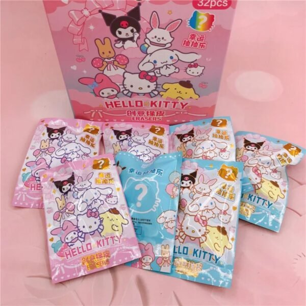 Anime 3D Cartoon Design Eraser Set for Kids | Student Stationery Gift | Assorted Colors | Box Packing - Image 6