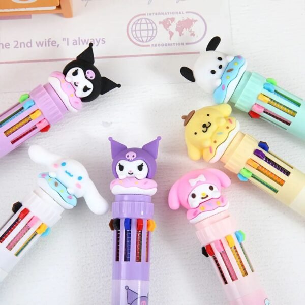 Kawaii Ballpoint pen on decorative background