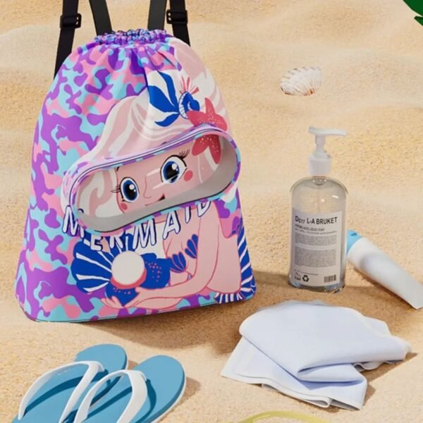 Swimming bag on beach