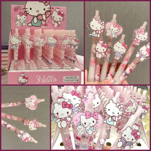 Collage of Hello kitty press gel-ink pen