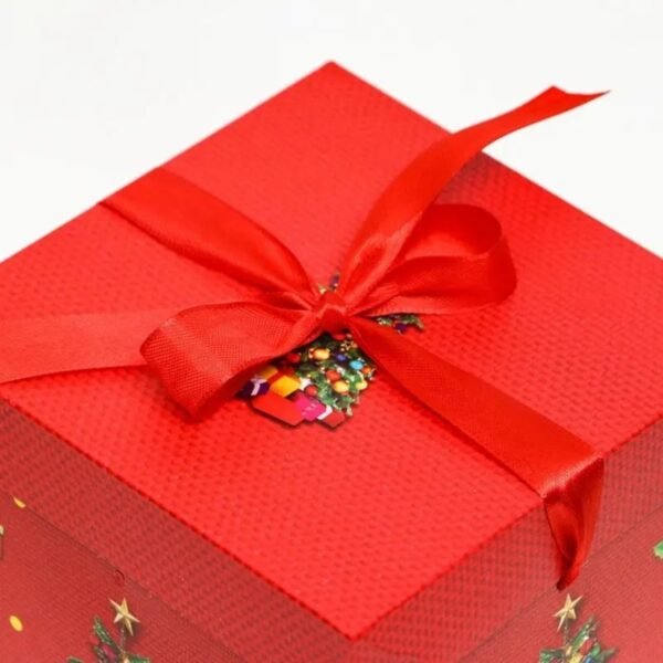 Christmas Theme Printed Square Paper Candy Box | Gift Box | 15x15x15 Cm | Assorted Colors | P.P Packing - Image 8