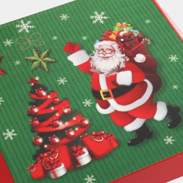 Christmas Theme Printed Square Paper Candy Box | Gift Box | 15x15x15 Cm | Assorted Colors | P.P Packing - Image 7