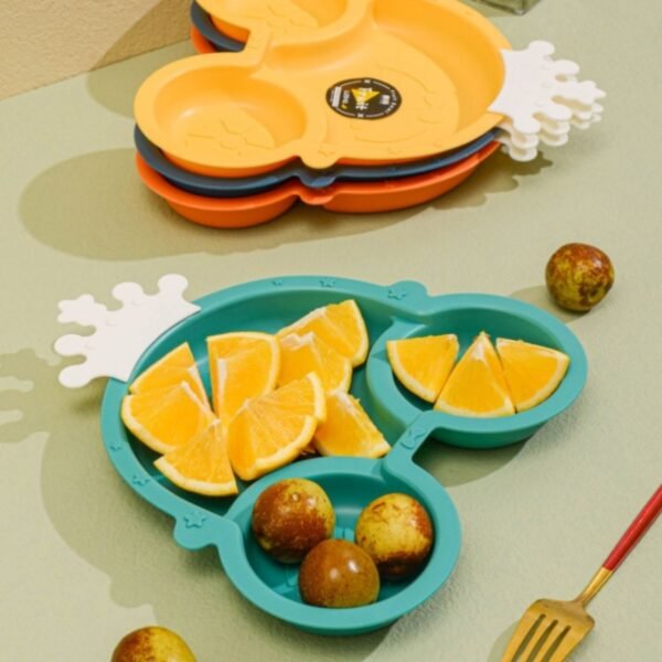 Unbreakable Plastic Food Plate for Kids | Multipurpose use Plates | Assorted Colors & Shapes | OPP Packing - Image 4