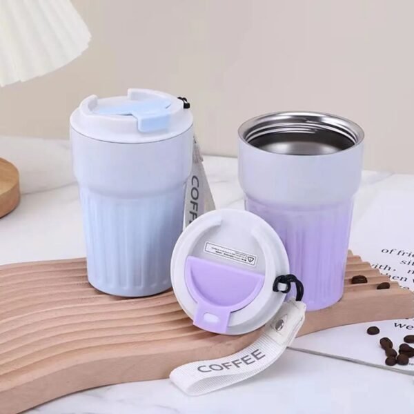 Stainless Steel Double Wall Insulated Coffee Mug | with Smart LED Temperature Display | Dual Shade | 500 Ml | Assorted Colors | Box Packing - Image 4