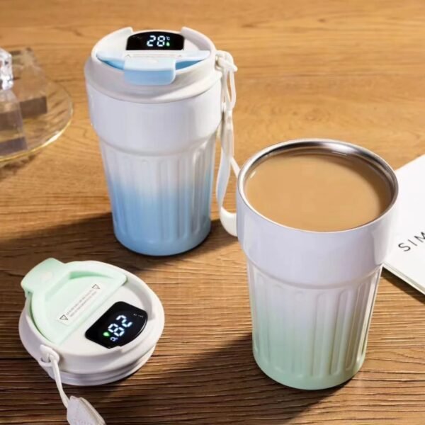 Temperature Insulated Coffee Mug on table