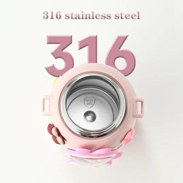 Stainless Steel Insulated Kids Sipper with Sipper & Sticker | Silicone Sleeves & Strap | Push Lock | 500 ML | Assorted Colors | Box Packing - Image 6