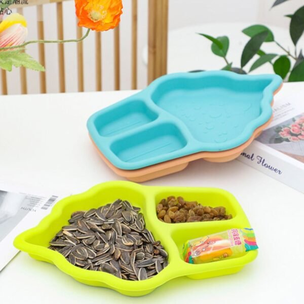 Plastic Ice-Cream Shape Plate for Kids | Dinner & Snacks Plate | 22x26cm | Assorted Colors | OPP Packing - Image 2