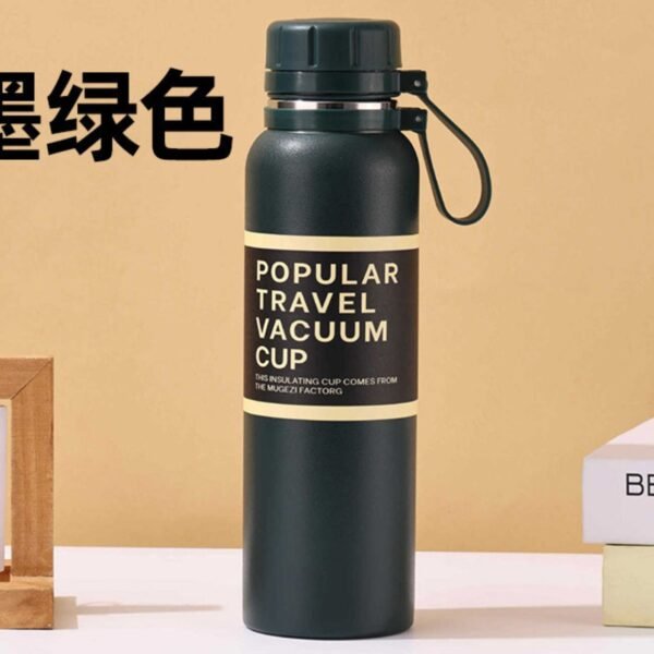 Stainless Steel Double Wall Bottle | with Strainer & Carry Band | Airtight & Leak-Proof | 600Ml & 1200 ML | Assorted Colors | Box Packing - Image 6