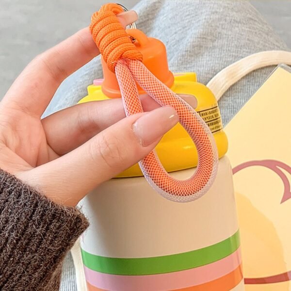 Stainless Steel Insulated Coffee Cup with Strap | Double Sipper & Leak-Proof | 500 Ml | Assorted Colors | Box Packing - Image 6