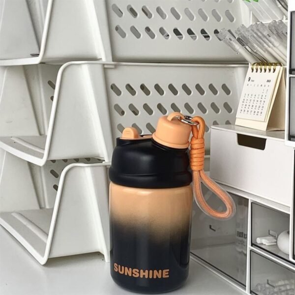 Stainless Steel Insulated Coffee Cup with Strap | Double Sipper & Leak-Proof | 500 Ml | Assorted Colors | Box Packing - Image 4