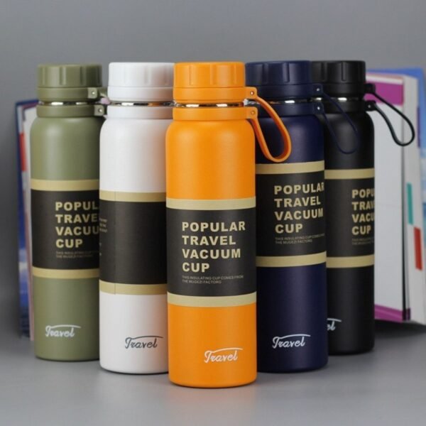 Double Wall Bottle Different colors on decorative background