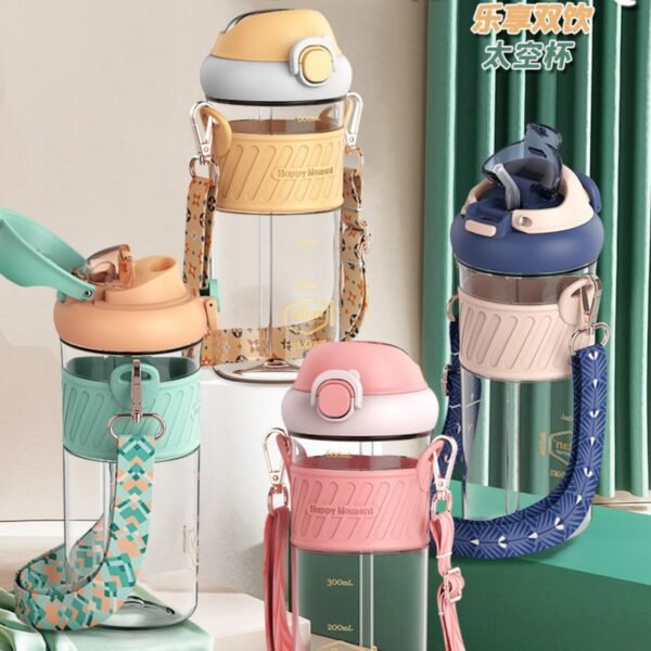 Tritan Dual Sipper different colors on decorative background