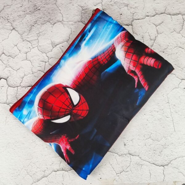 Polyester Character Print Stationery Folder Bag for Kids with Zipper Closure | 2 Front Pocket | 27x37 Cm | Document Bag | Assorted Colors & Prints | OPP Packing - Image 12