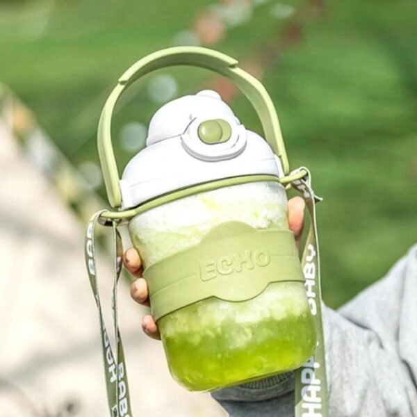Sport Plastic Sipper green color on decorative background