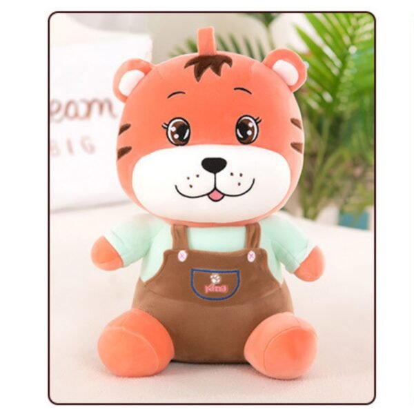 Tiger Shape Soft Toys Orange Color on Decorative background