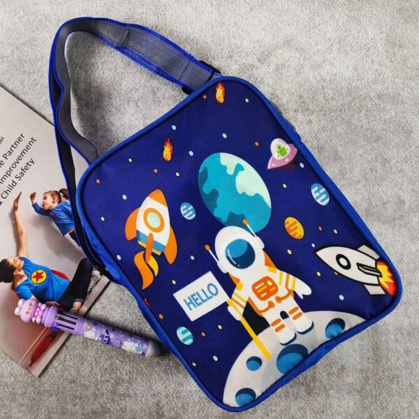Polyester Cartoon Printed Square Sling Bag with Adjustable Strap & Zipper Closure | 25x9x25 | OPP Packing - Image 11
