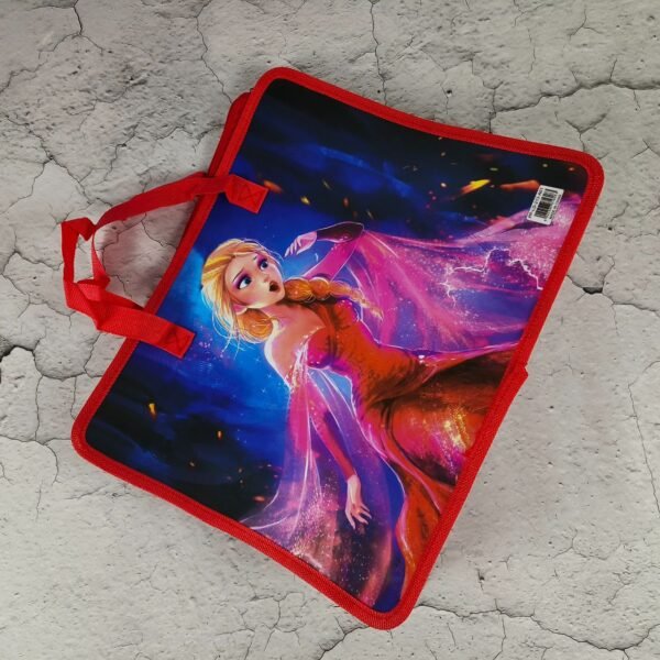 Character Printed PVC Folder Bag for Kids with Zipper | 33 X 26 Cm | Waterproof | Assorted Printes & Colors | OPP Packing - Image 3