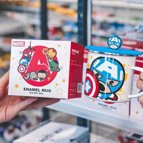 Stainless Steel Super Heros Coffee Cup with Silicone Lid & Handle | 300 Ml | Assorted Design & Colors | Box Packing - Image 7