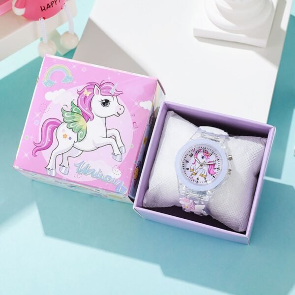 Cute Kawaii Printed Wrist Watch for Kids with Colorful Light | Silicone Belt | Printed Gift Box Packing - Image 7