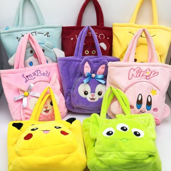 2 Pocket Hand Bag different colors on white background