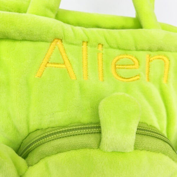 Velvet 2 Pocket Hand Bag for Kids | with Zipper & Handle | 21x23 Cm | Cartoon Printed | Assorted Colors | OPP Packing - Image 12