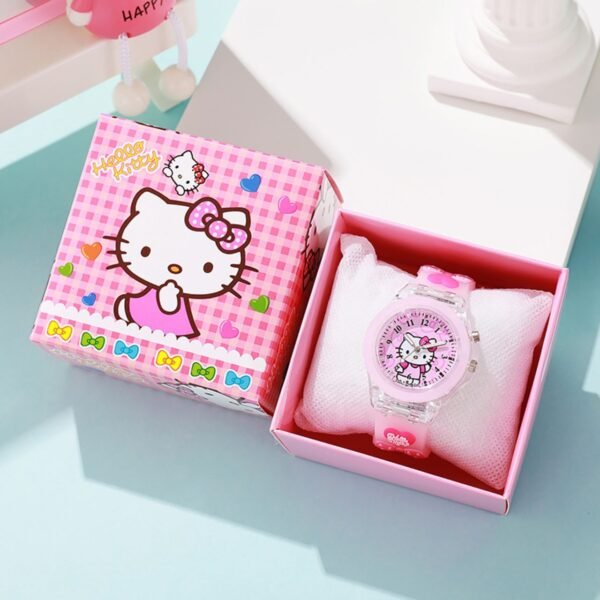Cute Kawaii Printed Wrist Watch for Kids with Colorful Light | Silicone Belt | Printed Gift Box Packing - Image 8