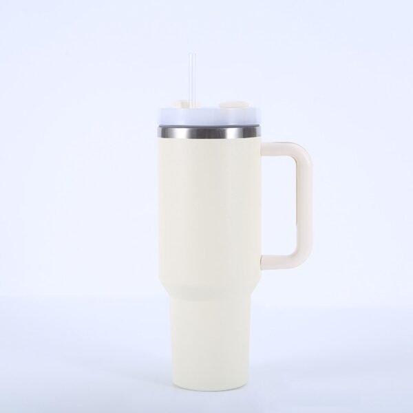 Stainless Steel Insulated Tumbler with Handle & Straw | 1200 ML | Assorted Colors | Box Packing - Image 3