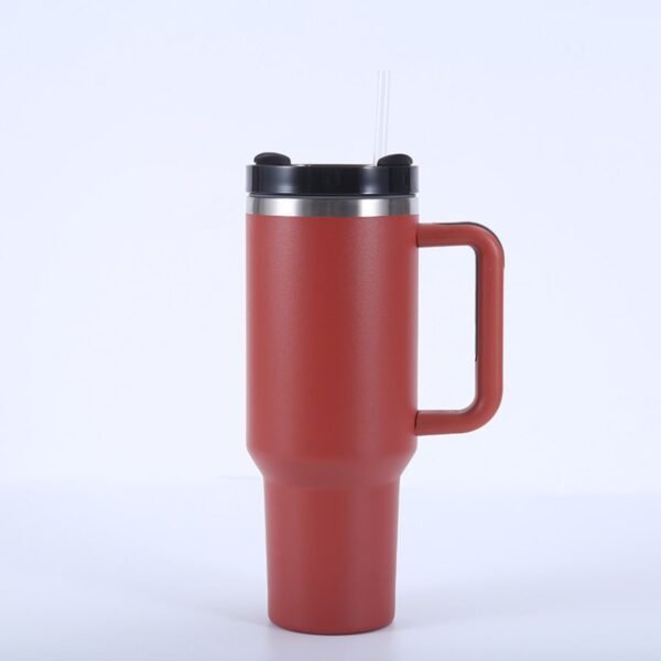 Stainless Steel Insulated Tumbler with Handle & Straw | 1200 ML | Assorted Colors | Box Packing - Image 2