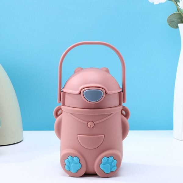 Cute Bear Sipper pink color on decorative background