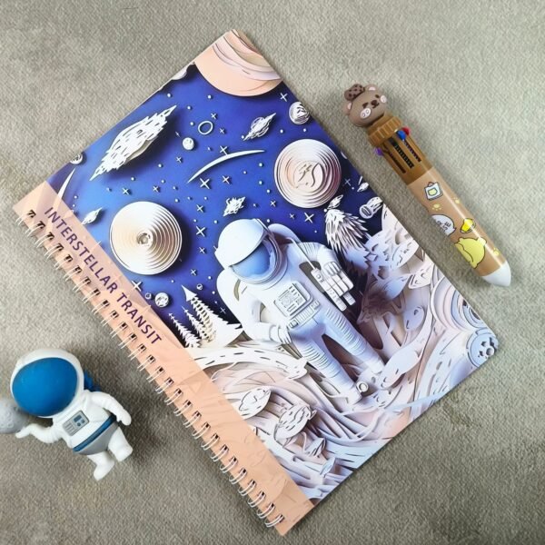 Printed Spiral Binding Diary Simple Thick and Cute B5 Korean Style | 25X17.5 CM | 26 Page | Assorted Design & Colors | OPP Packing - Image 3