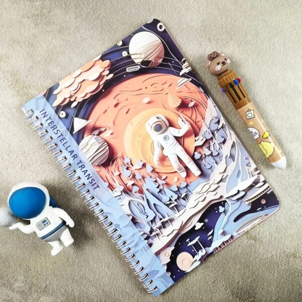 Printed Spiral Binding Diary Simple Thick and Cute B5 Korean Style | 25X17.5 CM | 26 Page | Assorted Design & Colors | OPP Packing - Image 2