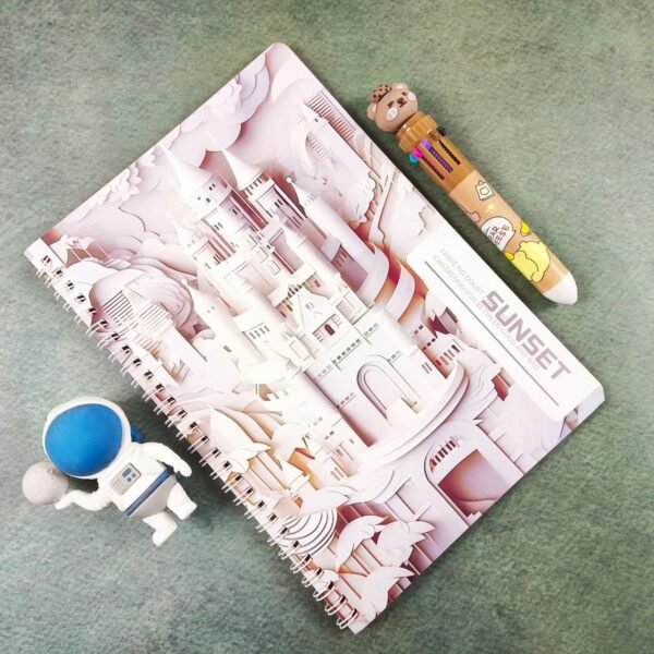 Printed Spiral Binding Diary Simple Thick and Cute B5 Korean Style | 25X17.5 CM | 26 Page | Assorted Design & Colors | OPP Packing - Image 8
